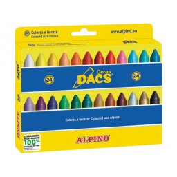 Lapices cera dacs caja de 24 unidades colores surtidos