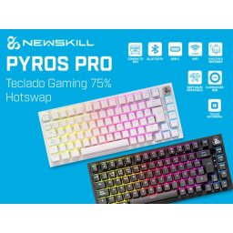 Newskill Pyros PRO Teclado Gaming Inalámbrico Mecánico 75% Hotswap Negro