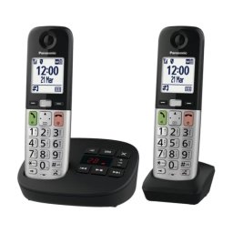 Teléfono inalámbrico Panasonic KX-TGU432EXB Duo volumen amplificado pantalla 2,1" bloqueo llamadas
