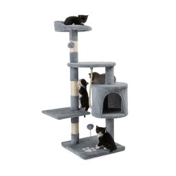 Rascador Lionto para gatos, 112 cm - gris claro