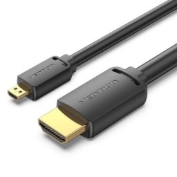 Cable Micro HDMI Vention AGIBF 2.0 4K 1m chapado en oro negro