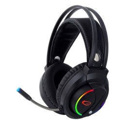 Auriculares Esperanza Egh470 con cable 3,5 mm Gaming con iluminación y micrófono Negro