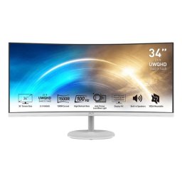 Monitor MSI Pro MP341CQWDE 34" UltraWide Quad HD 100Hz VA Curvo 4ms Blanco