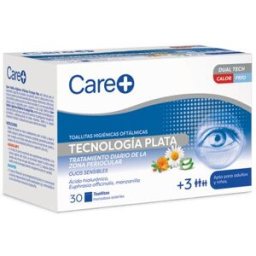 Care+ Toallitas Oftálmicas Tecnología Plata 30uds