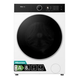 Lavadora carga frontal Hisense Serie 5i WF5I8043BWF 8 kg 1400 rpm clase A WiFi blanca