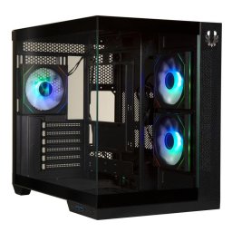 Caja PC BitFenix Triton BFC-TRI-300-KKGSK-3A ARGB vidrio templado negra