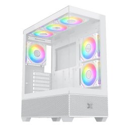 Caja PC Xigmatek Alphard EN43833 Blanca vidrio templado 6 ventiladores ARGB