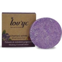 Lovyc Champú Sólido Extracto de Arándanos y Aguacate 50g