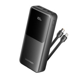 Power Bank Vention FHPB0 20000 mAh 22,5 W Cable integrado Negro