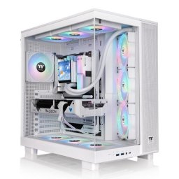 Caja Thermaltake View 380 XL TG ARGB blanca panel cristal ventiladores ARGB