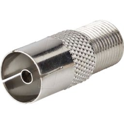 NEDIS N CSGB41955ME - Adaptador de antena y satélite, conector hembra F > conector hem