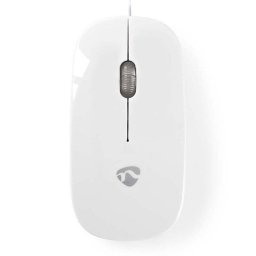 Ratón Nedis MSWD200WT Cable USB 1000 DPI Blanco Ambidiestro