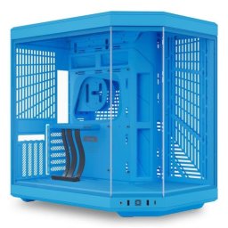 Caja para PC Hyte Y70 Azul vidrio templado vista panorámica ATX