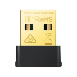 Tarjeta de Red TP-Link Archer T2UB Nano USB Wi-Fi Dual Band 433 Mbps Bluetooth 4.2