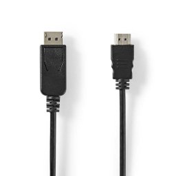Adaptador de cable Nedis CCGL37101BK20 DisplayPort a HDMI 2 m PVC negro