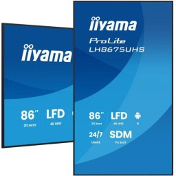 Monitor iiyama LH8675UHS-B2AG 86" UltraHD 4K 60Hz IPS Antirreflejos WiFi Android 11 8ms