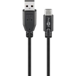 Cable USB Goobay 55469 USB-C a USB-A 3 m carga rápida negro