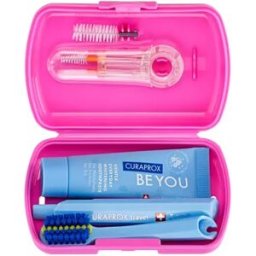 Curaprox Ortho Kit de viaje rosa
