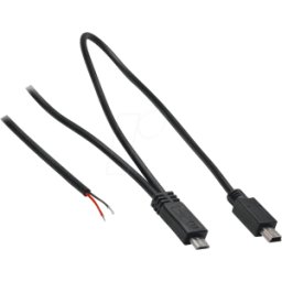 BKL MUSB 10080102 - Micro USB-B + Mini USB-B - extremos libres, 1,0 m