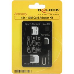 DELOCK 20650 - Adaptador para tarjetas SIM, 4in1