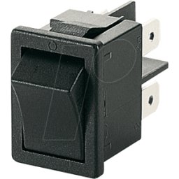 MARQUARDT MAR 1858.1102 - Rocker switch ON - OFF, 2 pines, negro