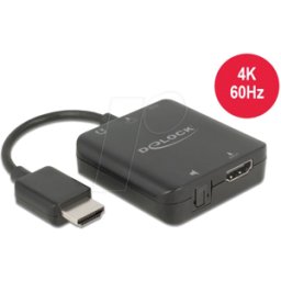 DELOCK 63333 - Extractor de audio HDMI, 4K 60 Hz