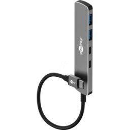 GOOBAY 79159 - HUB USB-C 3,2, 4 puertos, 5 Gbps, 2x USB-C + 2x USB-A 3,2, 0,1 m