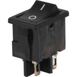 MARQUARDT MAR 1852.0104 - Rocker switch ON - OFF, 2 pines, negro