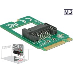 DELOCK 62876 - Adaptador M.2 Key B macho > SATA 7 pin