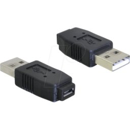 DELOCK 65029 - Conector hembra USB micro B a conector macho USB 2.0 A.