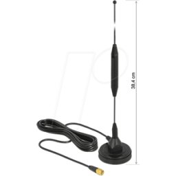 DELOCK 12423 - Antena GSM con base magnética, 3G, 3,5 dBi, 3 m