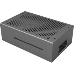 JOY-IT RPI CASE ALU01B - Housing for Raspberry Pi 4, aluminium, black