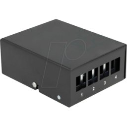 DELOCK 43409 - Keystone Patch Panel de 4 puertos negro