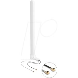 DELOCK 90581 - Antena Gemela WiFi 6 2 x I-PEX Inc., MHF® I macho 2 - 5 dBi 17 c