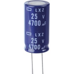 EUROPE CHEMI-CON RAD LXZ 25/4K7 - Elko radial, 4700 µF, 25 V, 105°C, Low ESR, 18 x 35 mm, RM 7,5