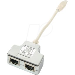 FREI RJ45 VERTEILER 6 - Distribuidor modular 2 conectores hembra, 1 conector macho RJ45