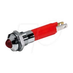 CML TECHNOLOGIES LED 1904-12RT - Piloto LED, 5 mm, rojo, 12 V, réflex exterior, Ø8 mm, 80 mcd
