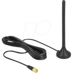 DELOCK 12419 - Antena GSM con base magnética, 4G, 2,5 dBi, 3 m
