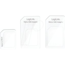 LOGILINK AA0047 - Adaptador para tarjetas SIM, 3 en 1