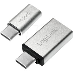 LOGILINK AU0040 - Juego de adaptadores, C para USB 2.0 Micro B y C para USB 3.0 A.