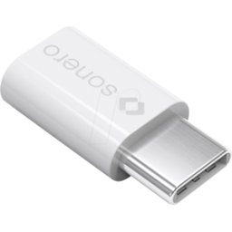 SONERO SON UA112 - Adaptador USB 2,0, conector C > conector Micro-B, blanco