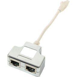 FREI RJ45 VERTEILER 2 - Distribuidor modular 2 conectores hembra y 1 conector macho RJ45