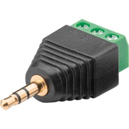 GOOBAY 76745 - Terminal Block de 3 patillas > conector jack de 3,5 mm (3 patill