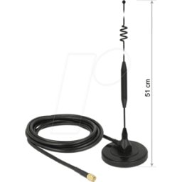 DELOCK 12429 - Antena GSM con base magnética, 4G, 6 dBi, 3 m
