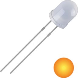 QUADRIOS QUAD 2111O171 - LED de 5 mm con cable, amarillo, 700 mcd, 30°.