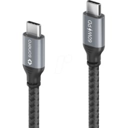 SONERO SON SPC-U300-020 - Sync & charging cable, USB-C, 60 W, textile, 2.0 m