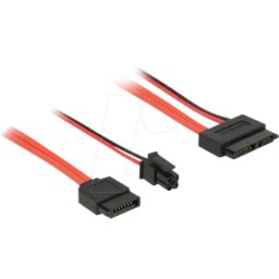 DELOCK 84848 - Cable SATA de 6 Gb/s hembra de 7 contactos + Alimentación macho