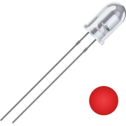 QUADRIOS QUAD 2111O178 - LED de 5 mm con cable, rojo, 2500 mcd, 25°.