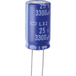 EUROPE CHEMI-CON RAD LXZ 25/3K3A - Elko radial, 3300 µF, 25 V, 105°C, Low ESR, 16 x 30 mm, RM 7,5