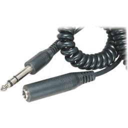S-CONN SCO 30305 - Jack plug/jack socket, 6,3mm, espiral, 5m..